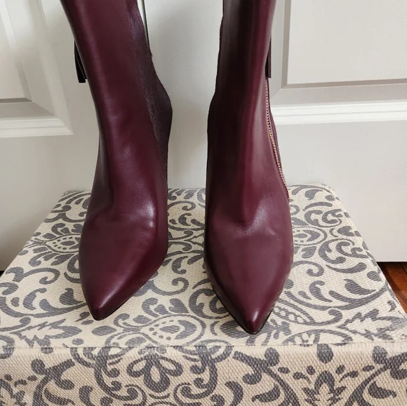 SOLD!!!! Michael Kors Burgundy Ankle Booties - Picture 9 of 10